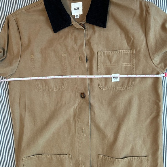 NWT *Vans* Khaki Long Chore Coat with Corduroy Collar, XS - Picture 14 of 15